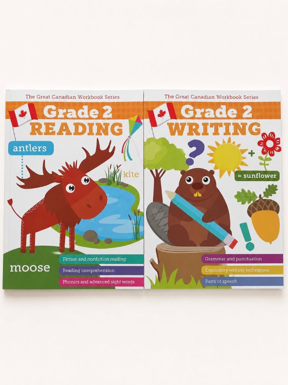 Grade 2 Reading & Writing Workbook Lot Canadian Homeschool Learning Activity Boo